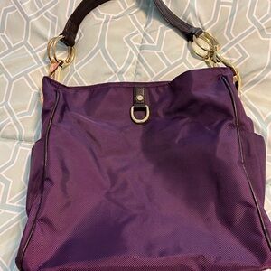 JPK Paris 75 Nylon Merlot Bucket Bag with Leather Trim